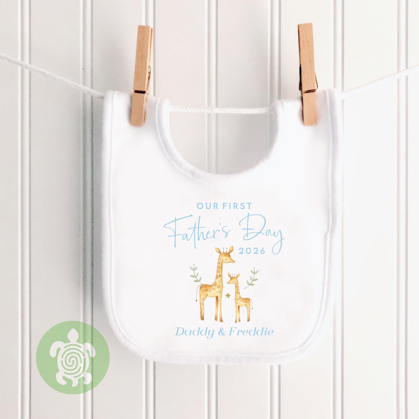 Personalised Our First Father's Day Pink or Blue Giraffe, Father’s day babygrow, First Father’s Day, 1st Fathers day gift, Gifts for Dad