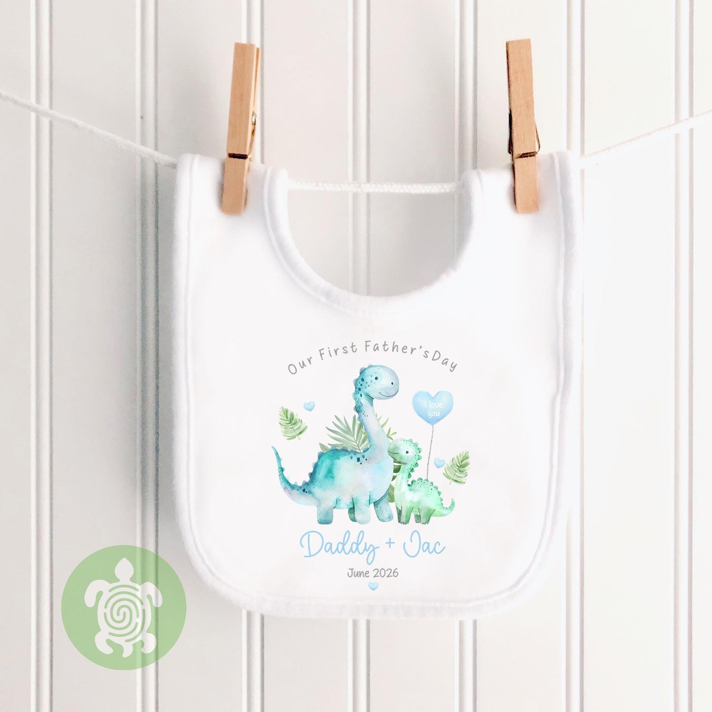 Personalised Our First Father's Day Pink or Blue Dinosaur, Father’s day babygrow, First Father’s Day, 1st Fathers day, Gifts for Dad
