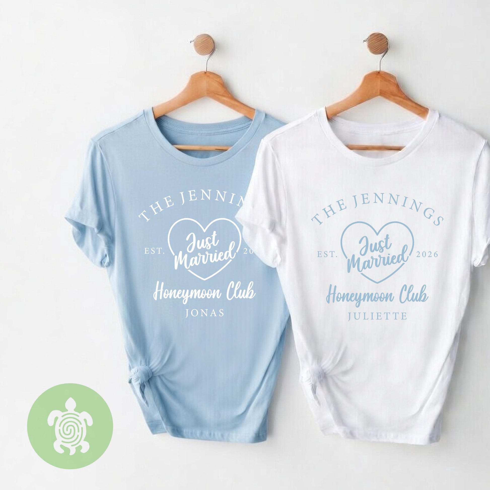 Matching Honeymoon Club Couples T-Shirts, Just Married, Newleyweds Gift, Matching Mr & Mrs, Wedding Present, Holiday Top, His and Hers Tops