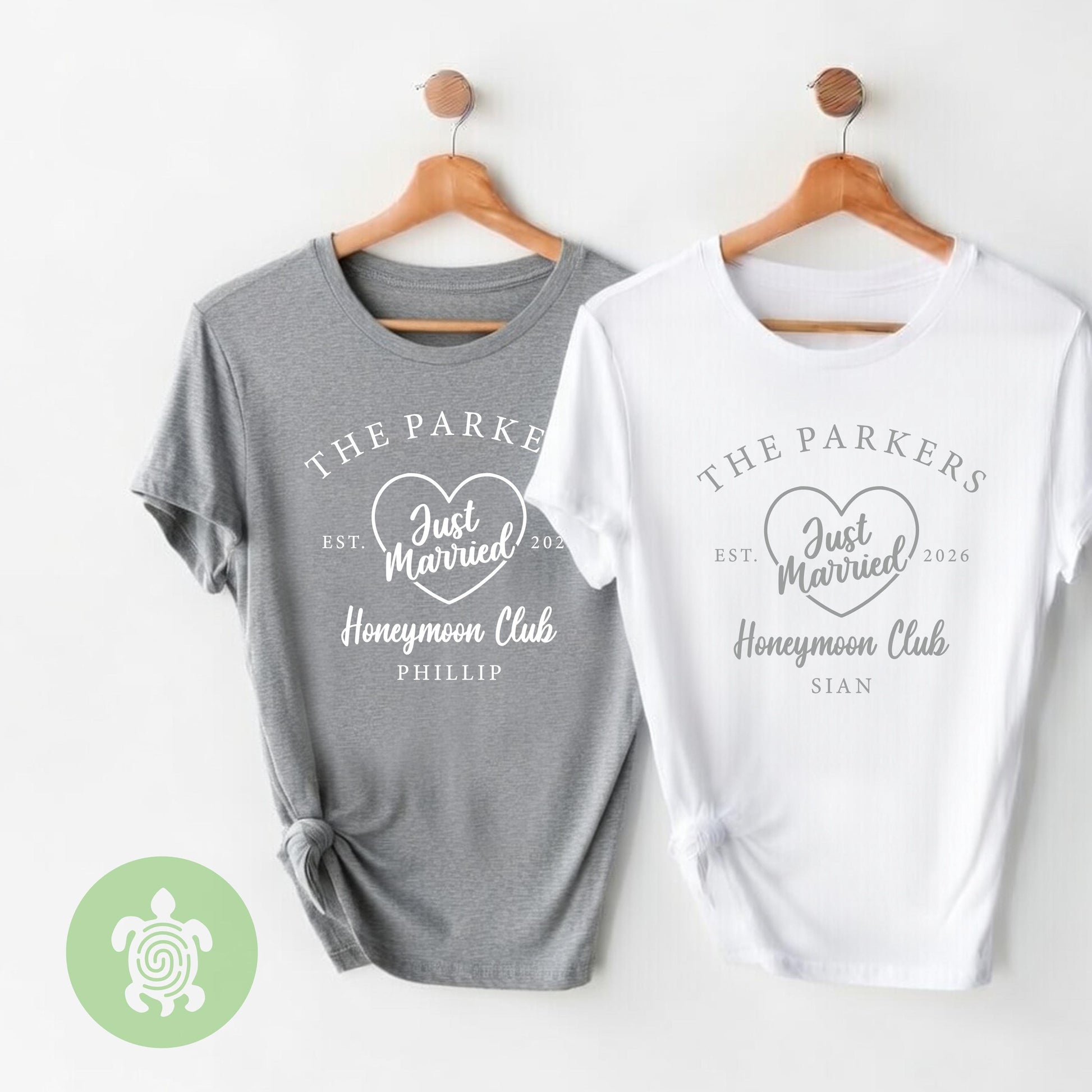 Matching Honeymoon Club Couples T-Shirts, Just Married, Newleyweds Gift, Matching Mr & Mrs, Wedding Present, Holiday Top, His and Hers Tops