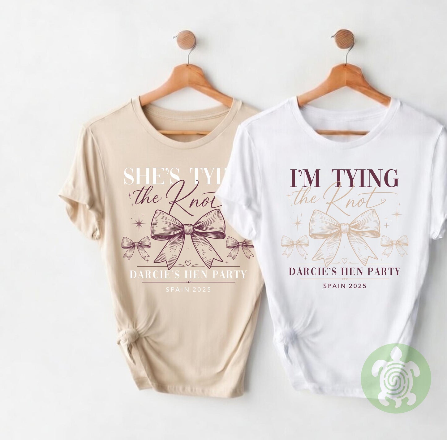Matching Bride Hen Do Tying The Knot T-shirt, Personalised Tops, Bachelorette Party Tshirts, Bridal Party Top, Bride To Be Tee, Hen Party