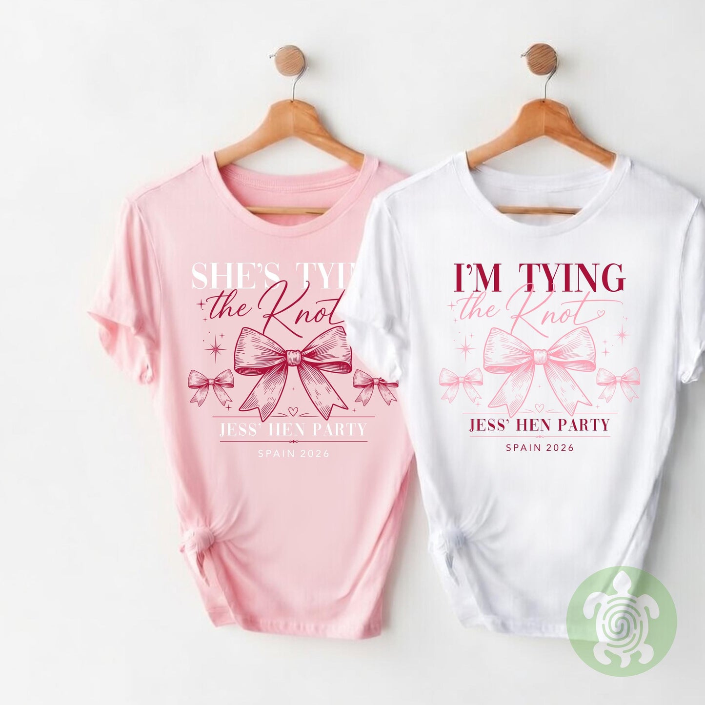 Matching Bride Hen Do Tying The Knot T-shirt, Personalised Tops, Bachelorette Party Tshirts, Bridal Party Top, Bride To Be Tee, Hen Party