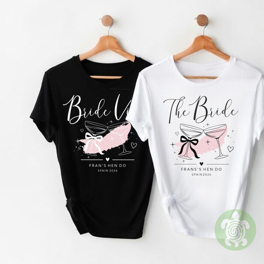 Matching Bride Vibes Hen Do T-shirt, Personalised Tops, Bachelorette Party Tshirts, Bridal Party Top, Bride To Be, Hen Party Oufit