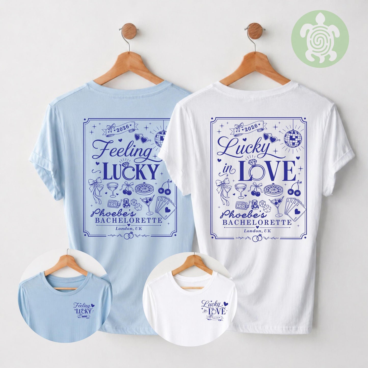 Matching Lucky In Love T-shirt, Personalised Team Bride, Bachelorette Party Tshirts, Bridal Party Top, Bride To Be, Hen Party Feeling Lucky