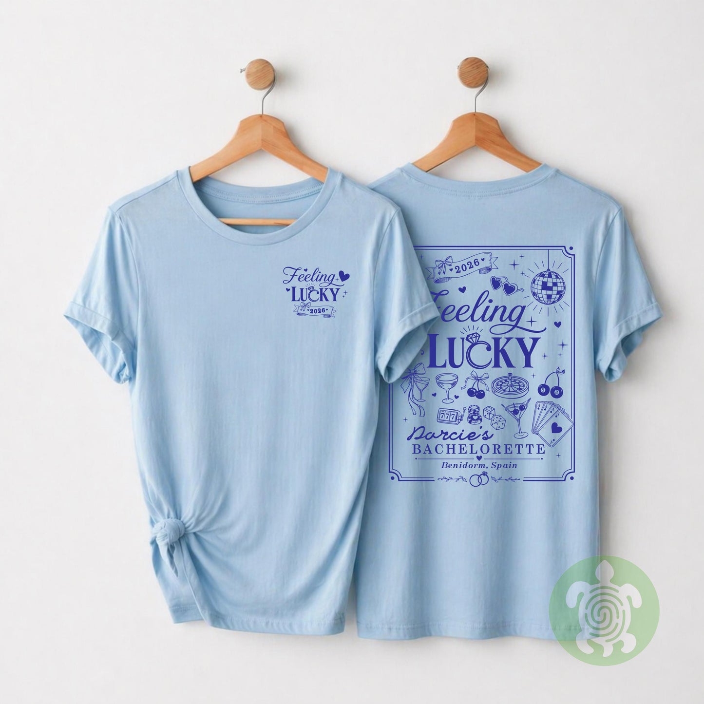 Matching Lucky In Love T-shirt, Personalised Team Bride, Bachelorette Party Tshirts, Bridal Party Top, Bride To Be, Hen Party Feeling Lucky