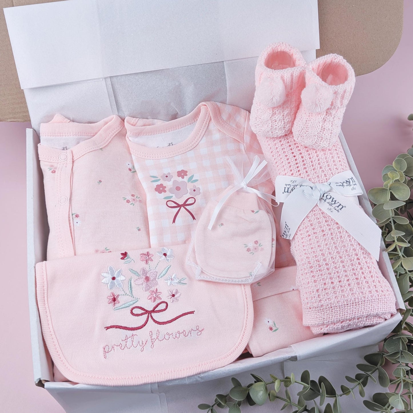 Baby Girl Pink Gift Set | Baby Hamper | Baby Girl Hamper | Baby Shower | Baby Sleepsuit | Baby Gift | Newborn Gift | Newborn Baby Set