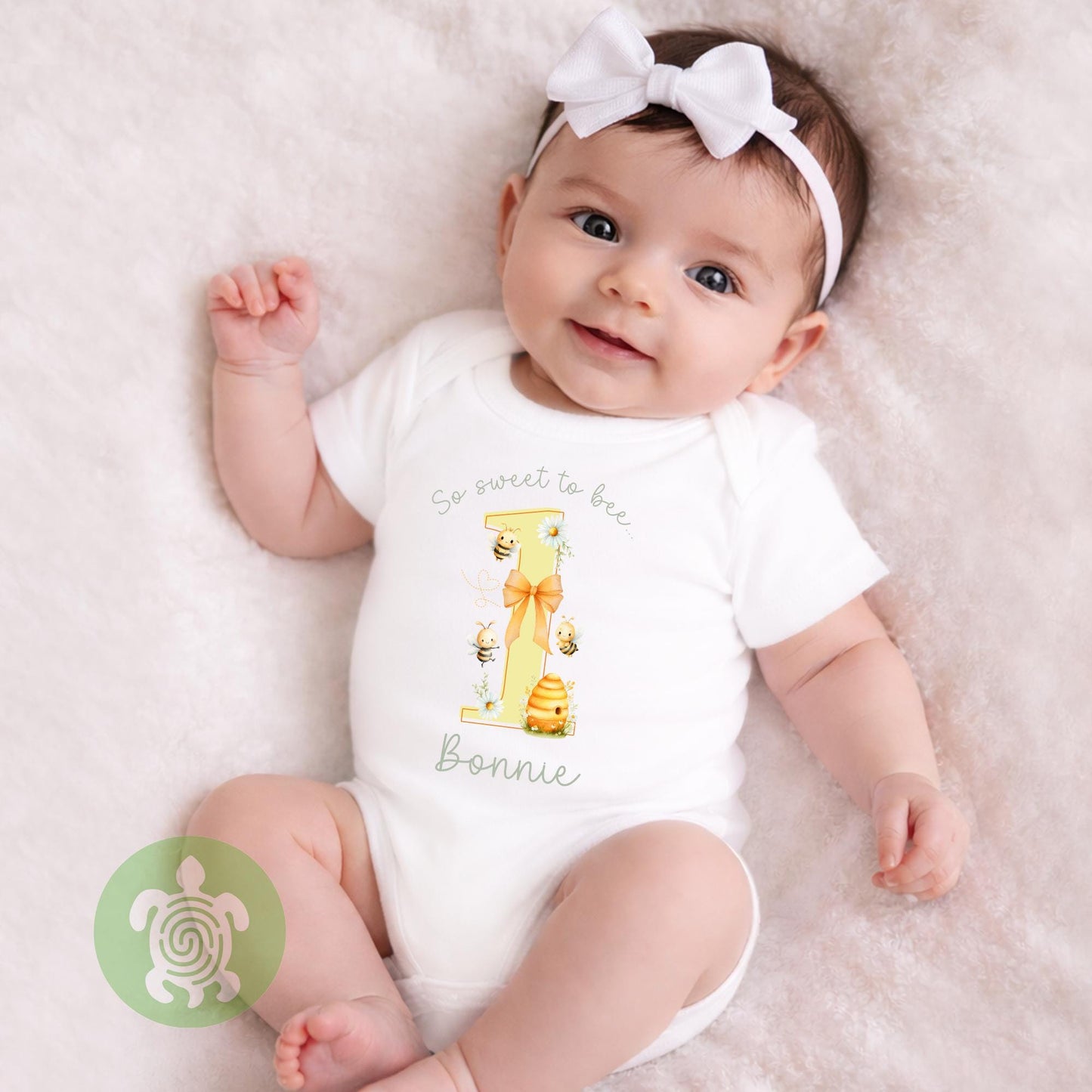 Personalised Too Sweet to Bee.. Any Age Birthday T-Shirt, Bee Theme, Bday Top, Vest, Sleepsuit, Party Outfit, Printed Child Clothing