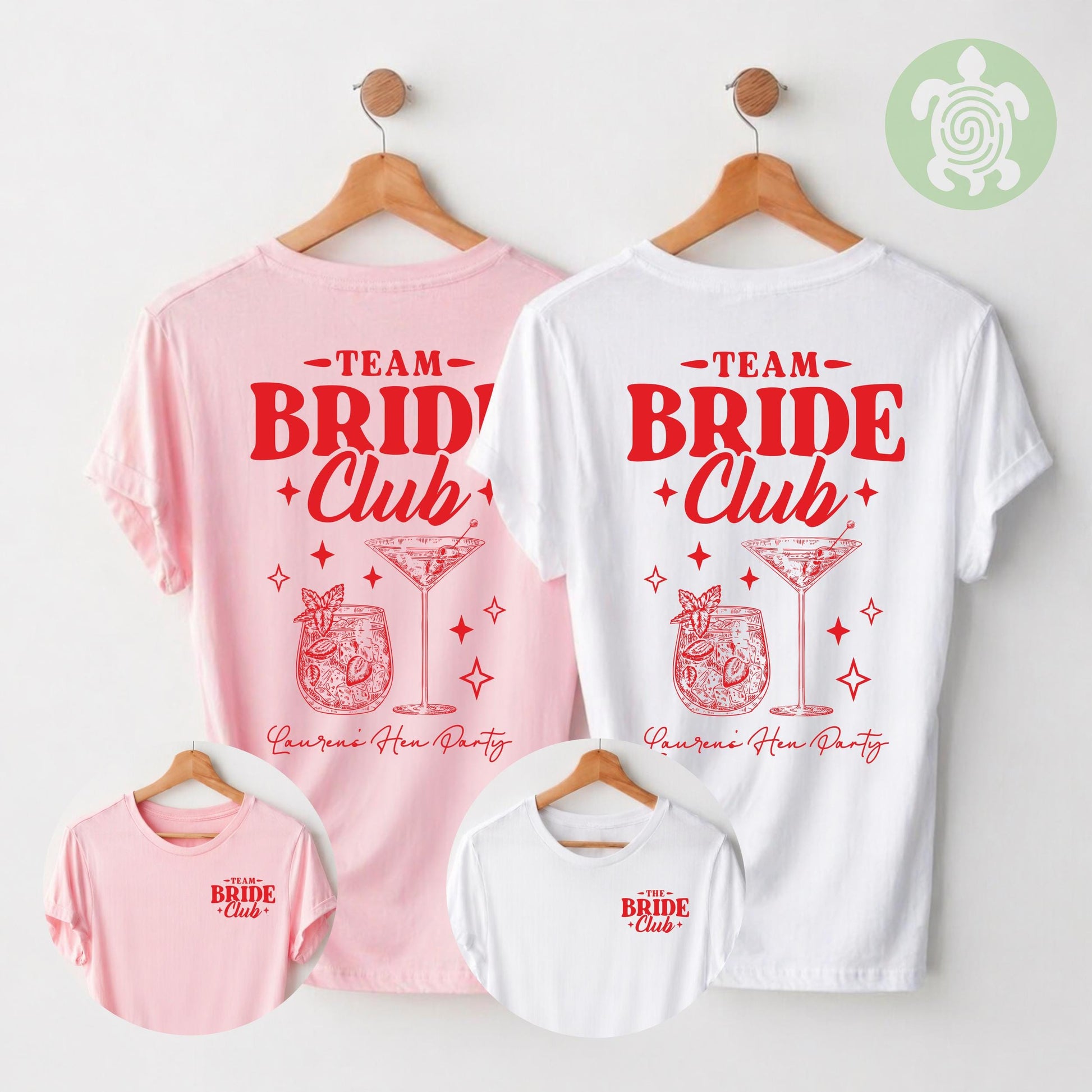 Matching Bride Club Cocktails T-shirt, Personalised Team Bride, Bachelorette Party Tshirts, Bridal Party Top, Bride To Be Tee, Hen Party