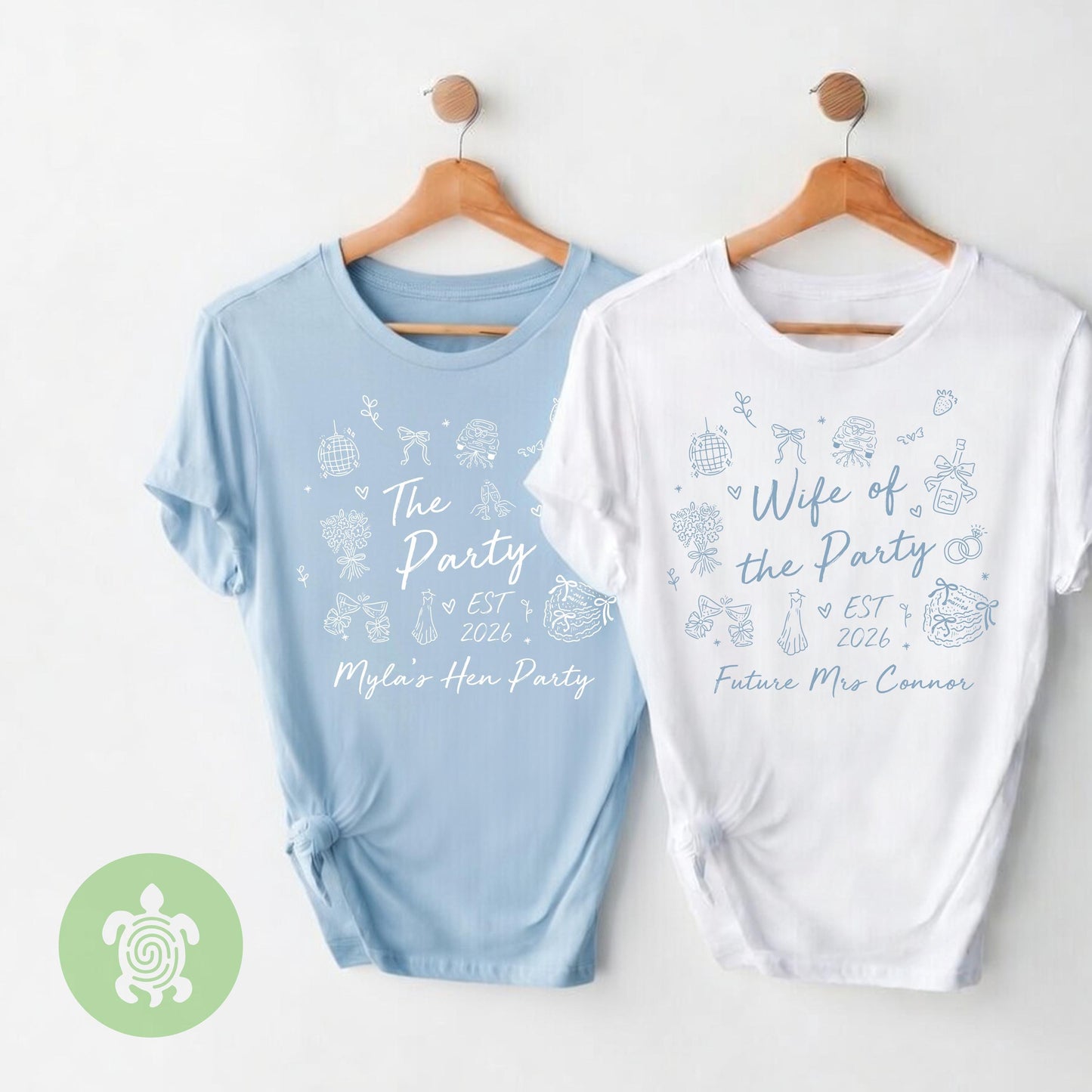 Matching Wife of the Party Hen T-shirts, Hand-drawn Team Bride, Bachelorette Party Tshirts, Bridal Party Top, Bride To Be Tee, Hen Party