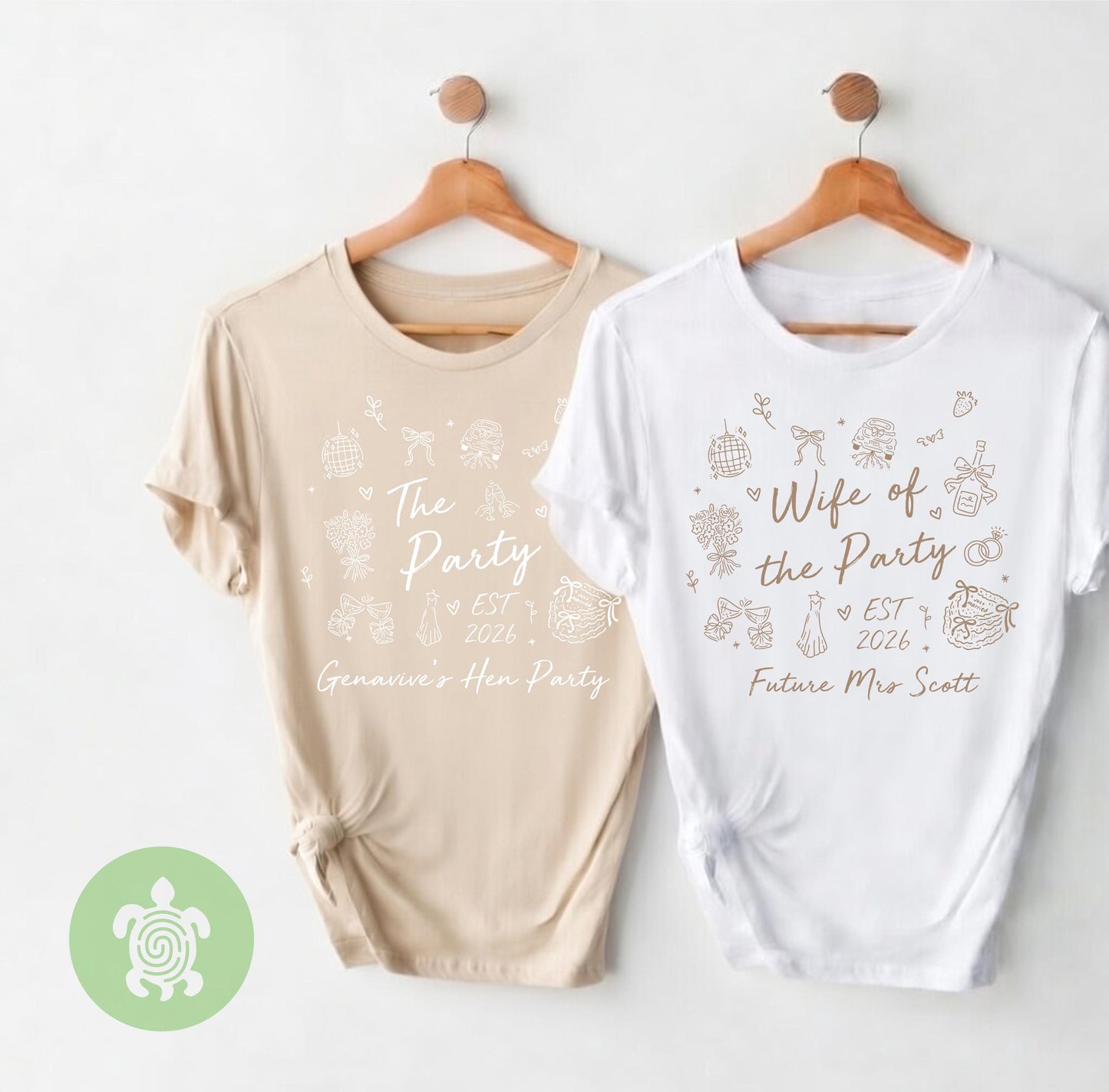 Matching Wife of the Party Hen T-shirts, Hand-drawn Team Bride, Bachelorette Party Tshirts, Bridal Party Top, Bride To Be Tee, Hen Party