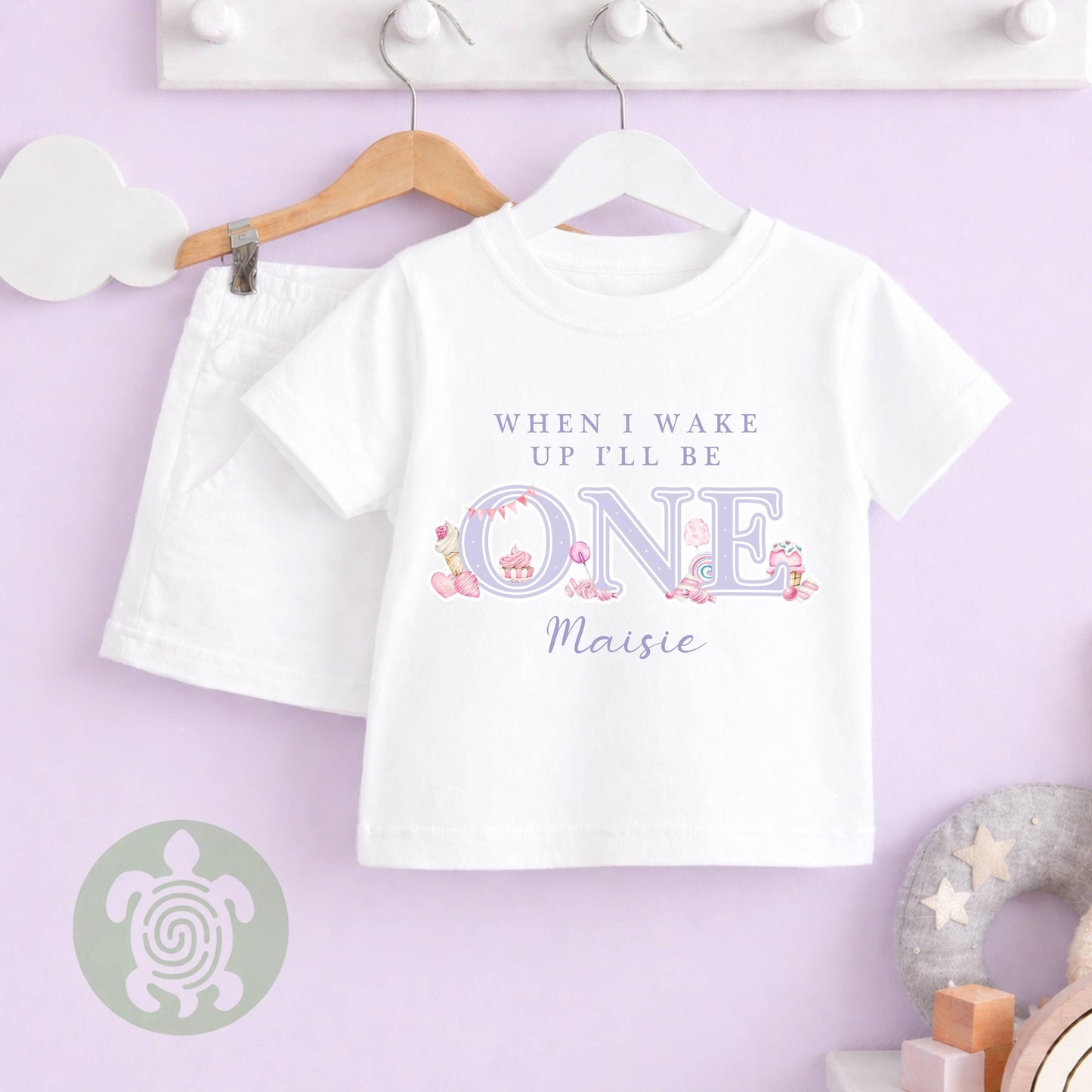 Purple Themed Any Age Birthday Shorts & T-shirt Personalised Kids Outfit Birthday Morning Set, Cotton Clothing Set Tight-fitting style