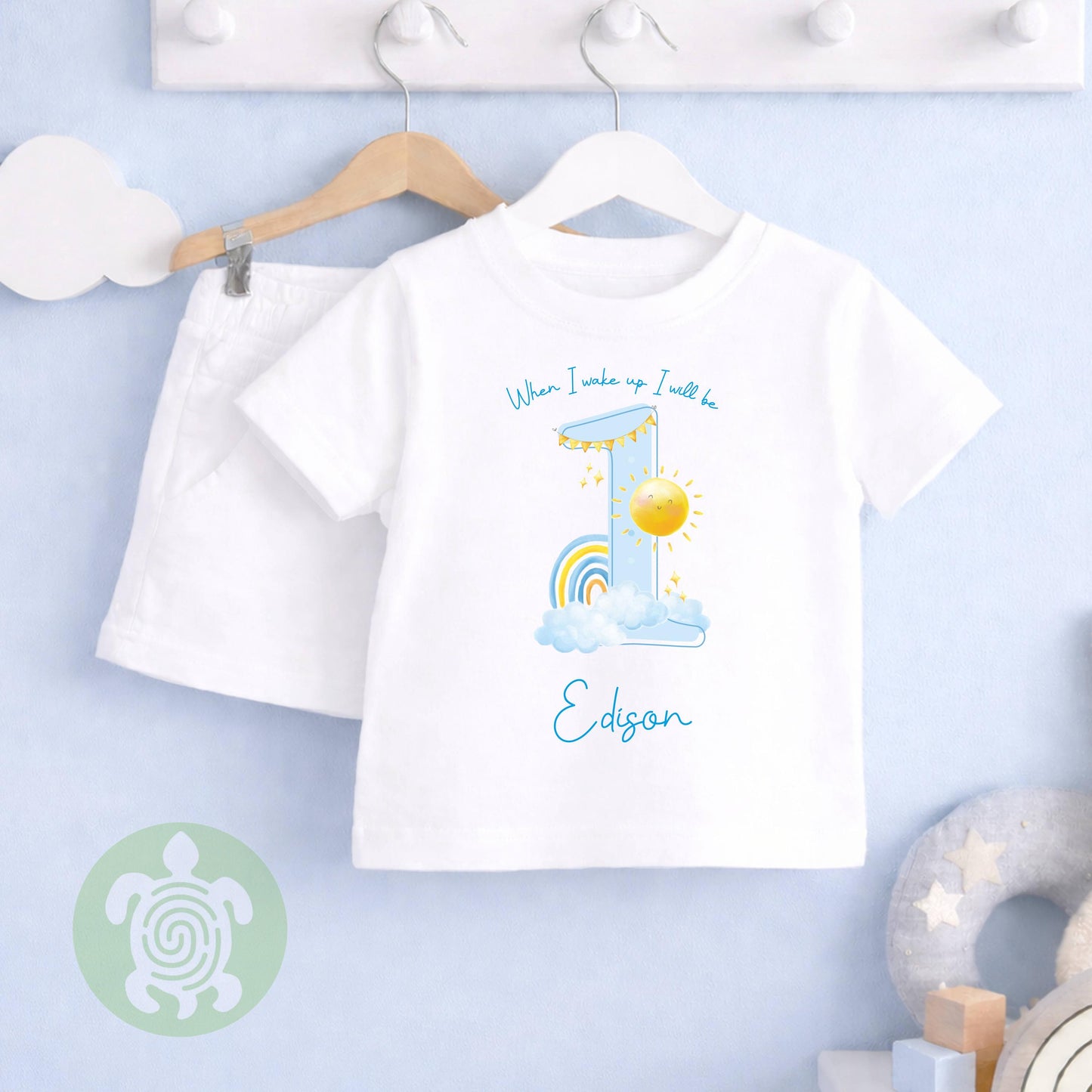 Boys Themed Any Age Birthday Boys Plain Shorts & T-shirt Pj's Set, 1st,2nd,3rd Birthday, Children Toddler Personalised Pyjamas, Birthday Boy