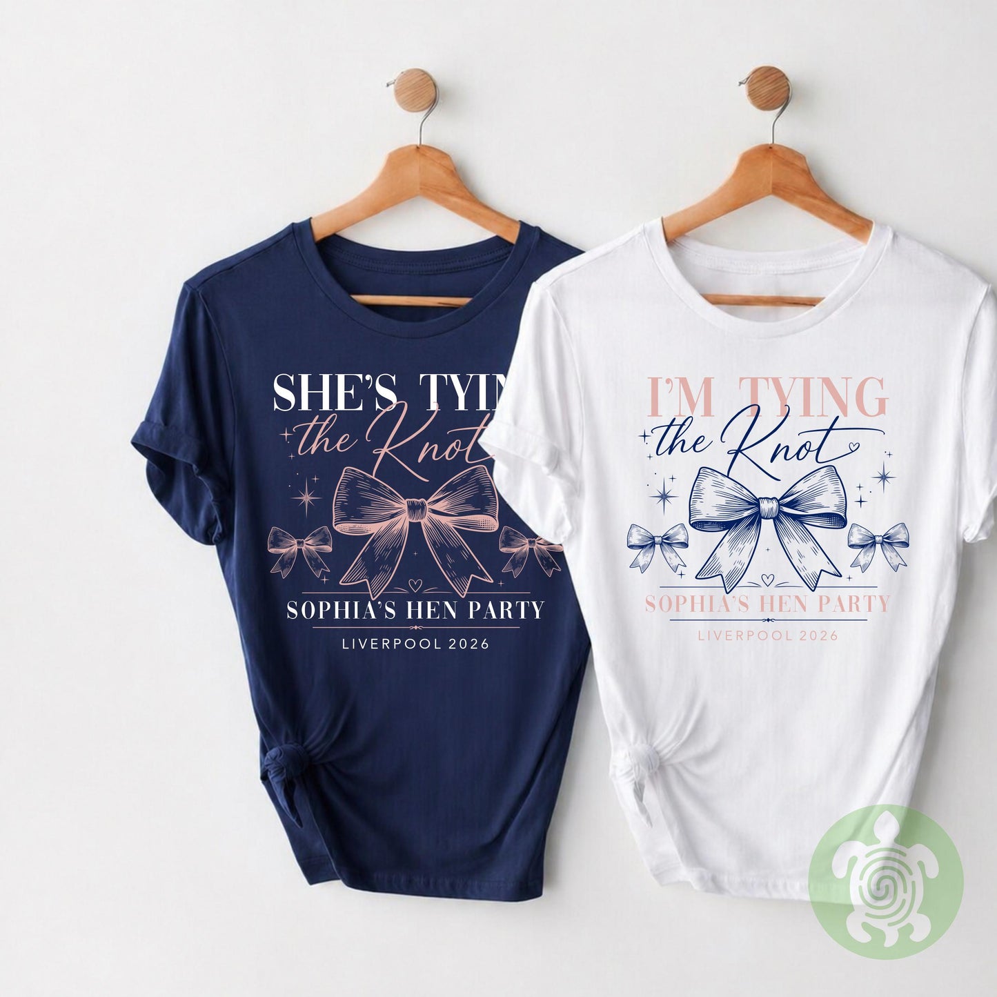 Matching Bride Hen Do Tying The Knot T-shirt, Personalised Tops, Bachelorette Party Tshirts, Bridal Party Top, Bride To Be Tee, Hen Party