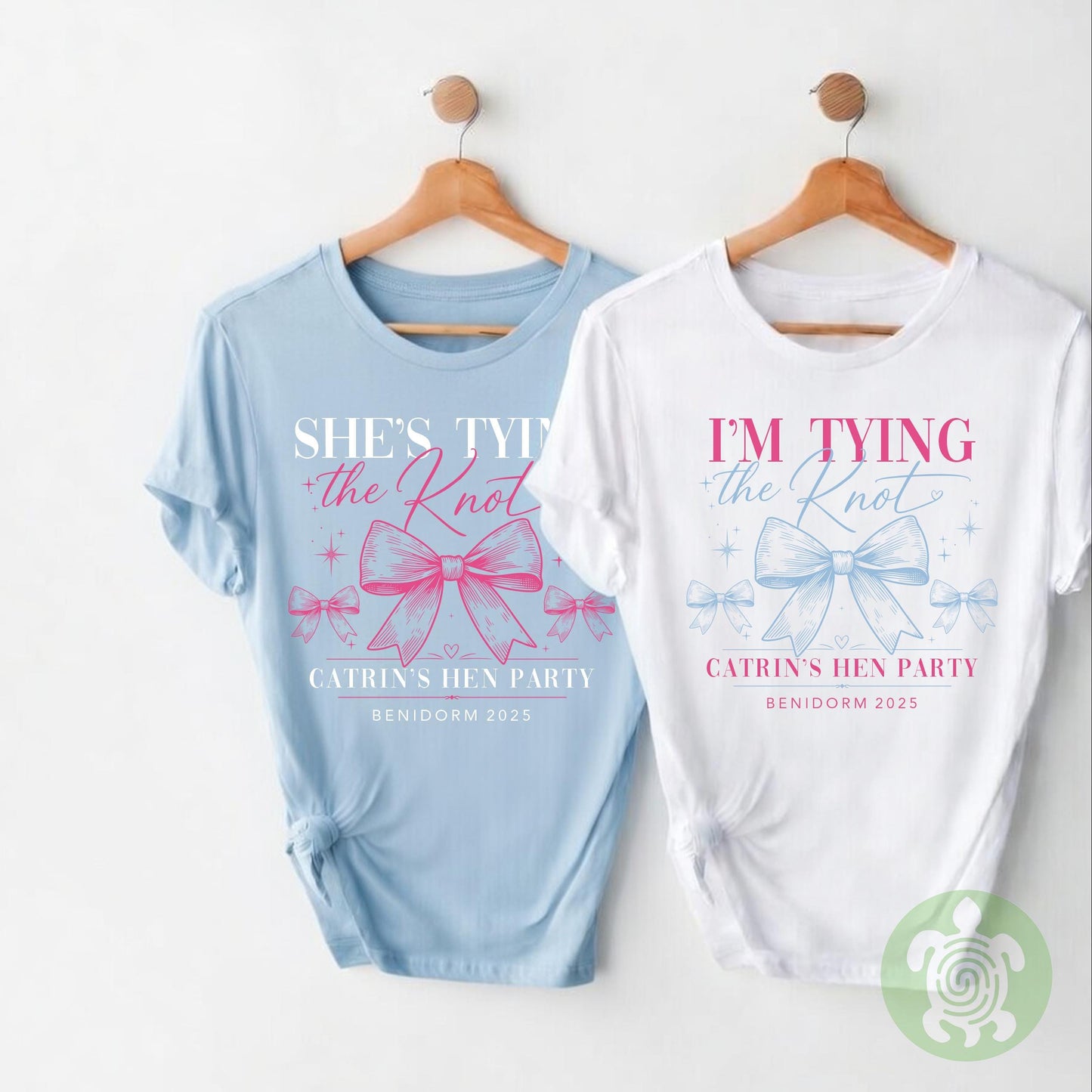 Matching Bride Hen Do Tying The Knot T-shirt, Personalised Tops, Bachelorette Party Tshirts, Bridal Party Top, Bride To Be Tee, Hen Party