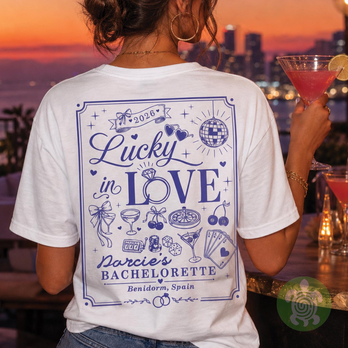 Matching Lucky In Love T-shirt, Personalised Team Bride, Bachelorette Party Tshirts, Bridal Party Top, Bride To Be, Hen Party Feeling Lucky