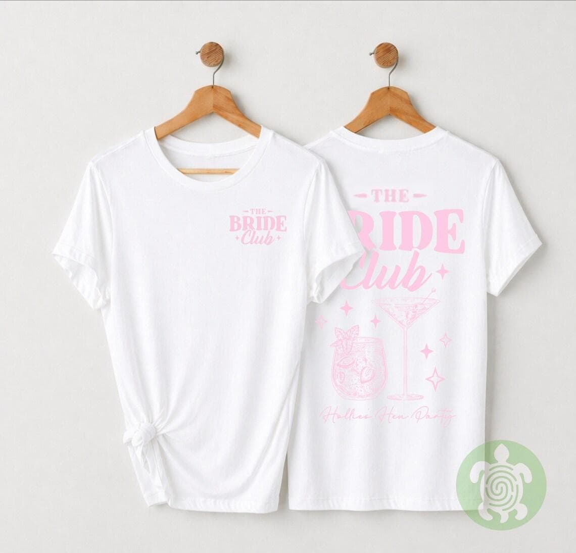 Matching Bride Club Cocktails T-shirt, Personalised Team Bride, Bachelorette Party Tshirts, Bridal Party Top, Bride To Be Tee, Hen Party
