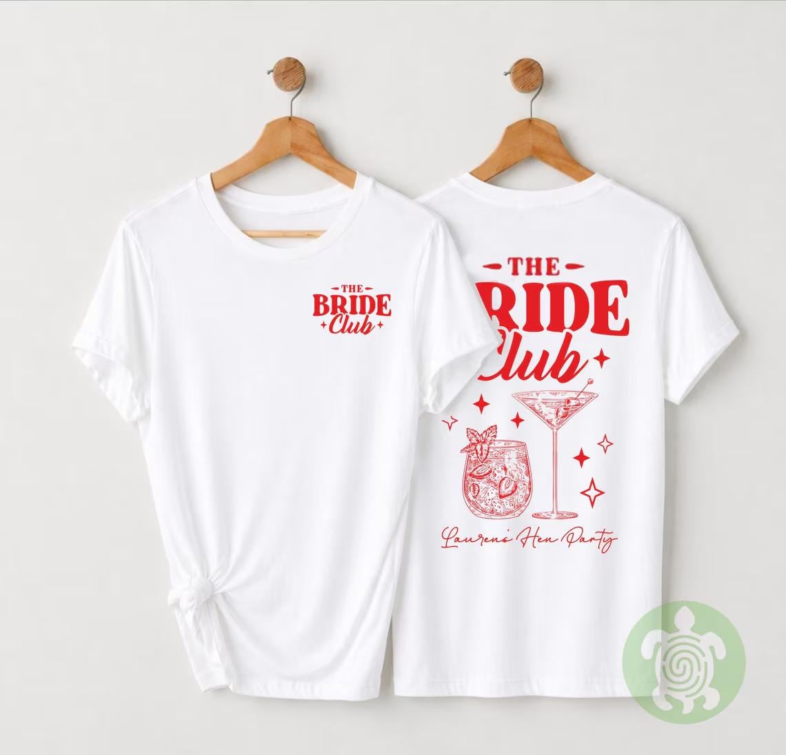 Matching Bride Club Cocktails T-shirt, Personalised Team Bride, Bachelorette Party Tshirts, Bridal Party Top, Bride To Be Tee, Hen Party