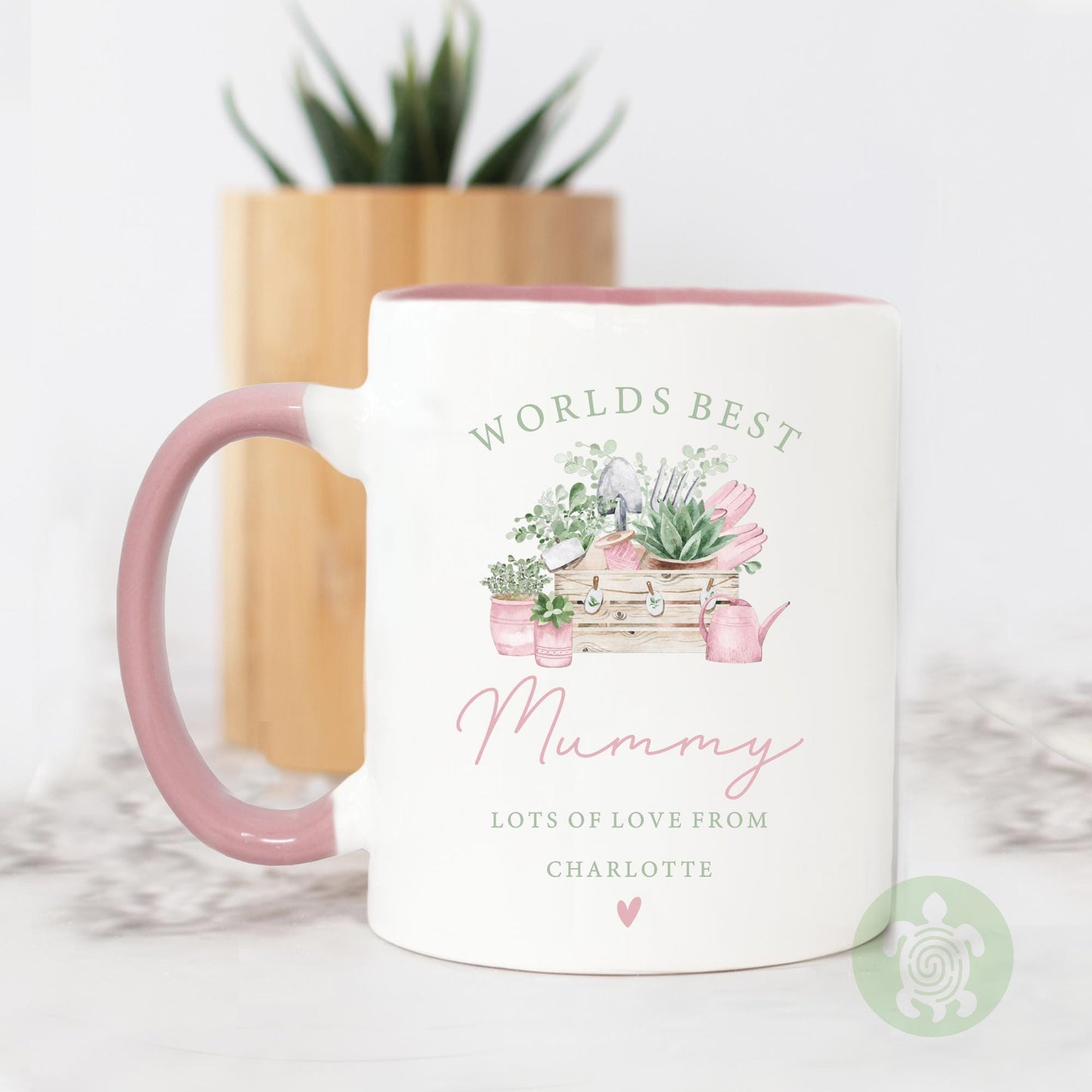Personalised Garden Theme Mug, World's Best Grandad, Grandma, Mummy, Daddy, Garden Gift, Gardening Mug, Father's Day, Botanical Present