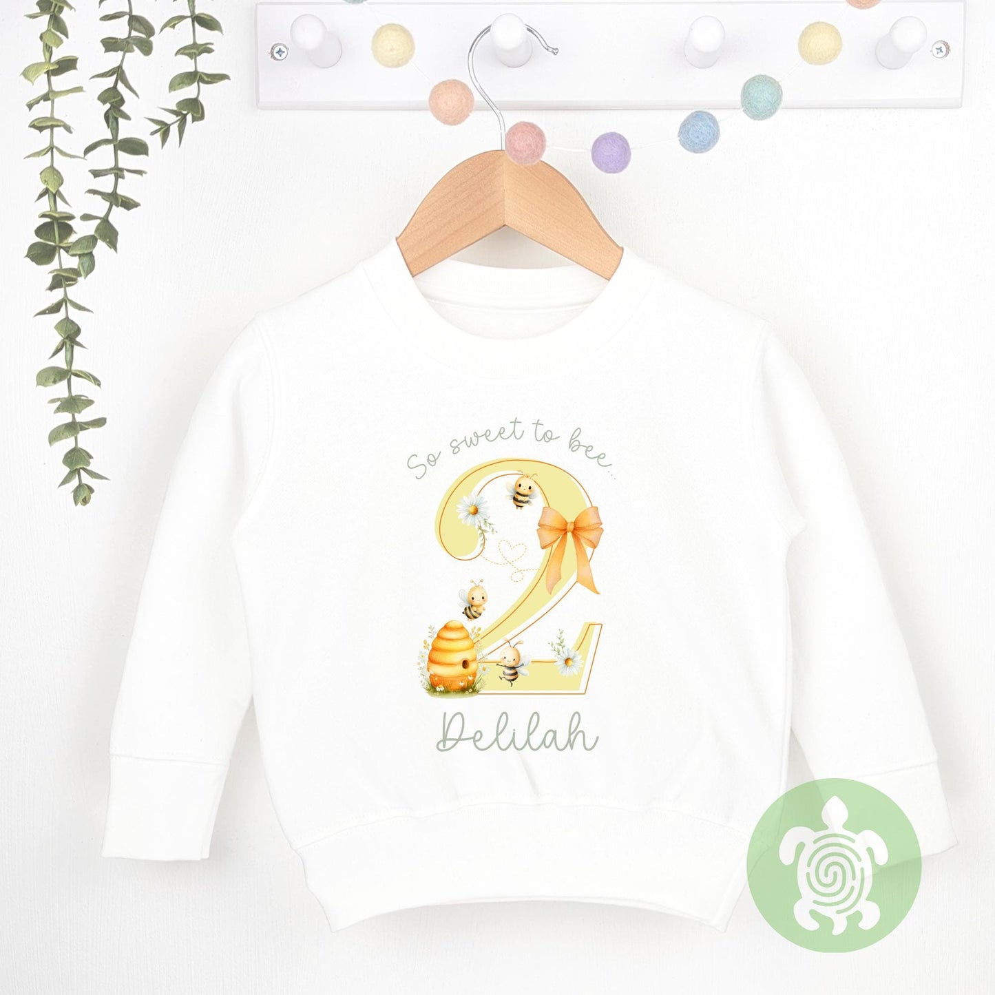 Personalised Too Sweet to Bee.. Any Age Birthday T-Shirt, Bee Theme, Bday Top, Vest, Sleepsuit, Party Outfit, Printed Child Clothing