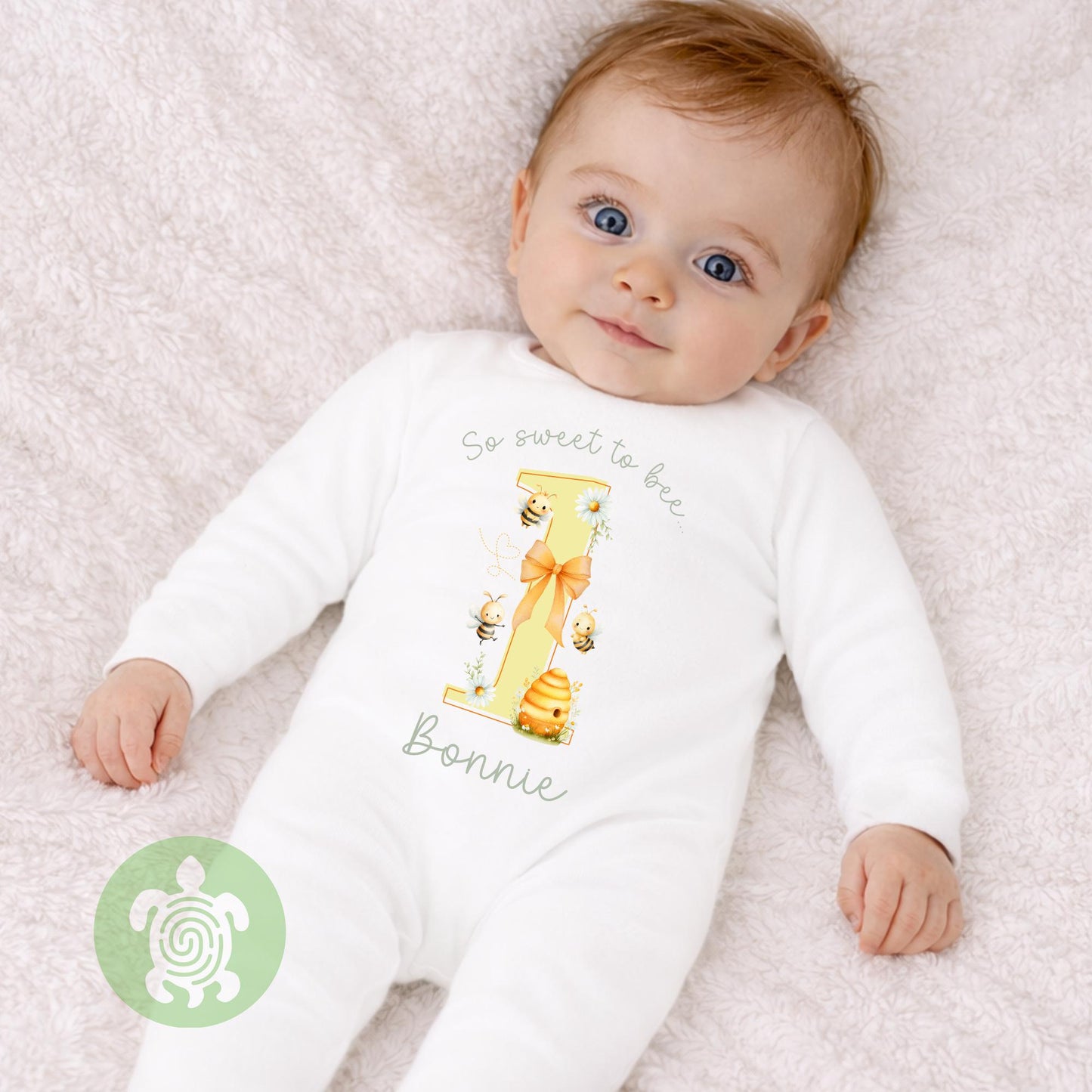 Personalised Too Sweet to Bee.. Any Age Birthday T-Shirt, Bee Theme, Bday Top, Vest, Sleepsuit, Party Outfit, Printed Child Clothing
