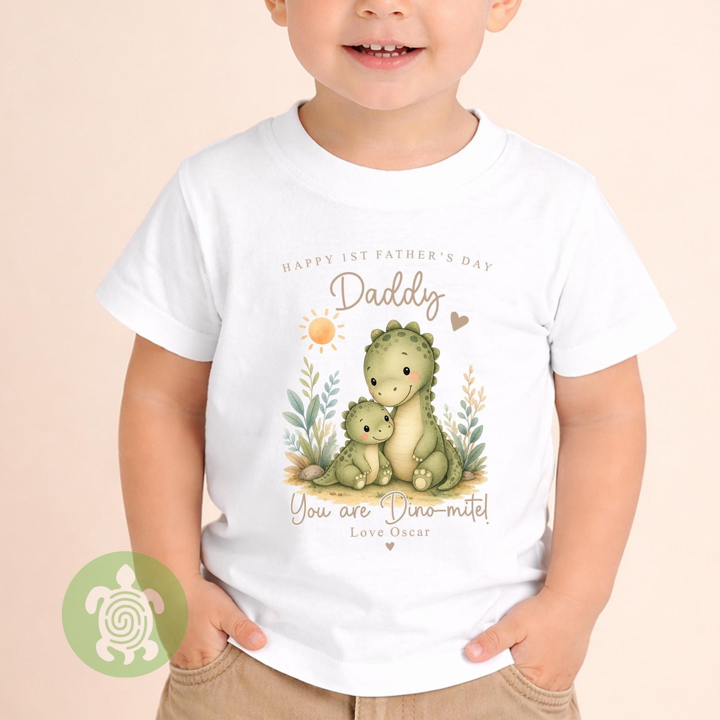 Personalised Happy First Father's Day, Newborn babygrow, First Father’s Day, Babis 1st Fathers day, You're Dino-mite, Gifts for 1st time Dad