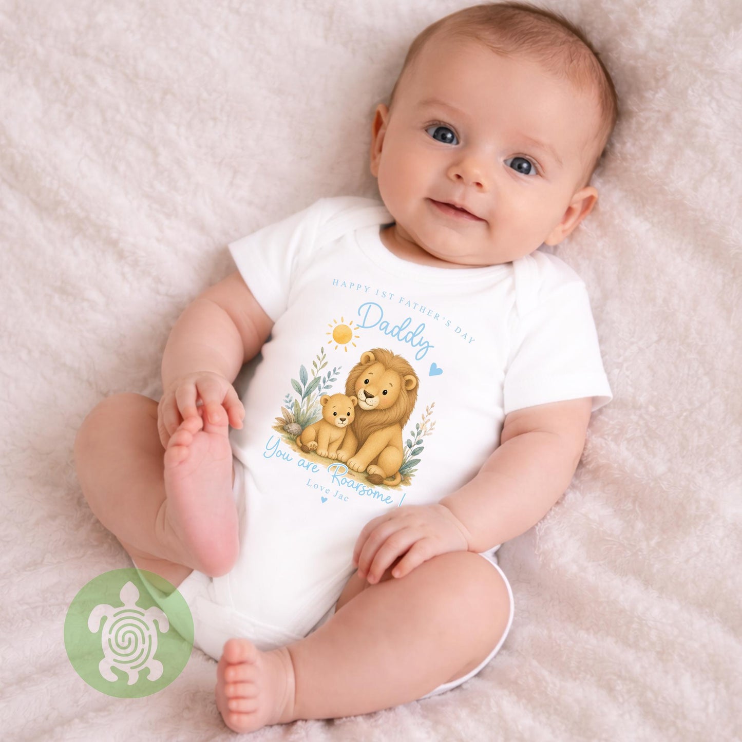 Personalised Happy First Father's Day, Newborn babygrow, First Father’s Day, Babis 1st Fathers day, You are Roarsome, Gifts for 1st time Dad