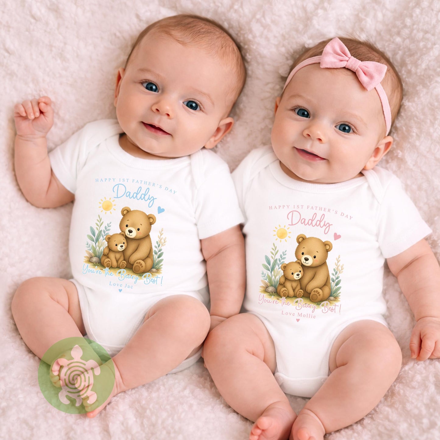 Personalised Happy First Father's Day, Newborn babygrow, First Father’s Day, Babis 1st Fathers day, Beary Best Dad, Gifts for first time Dad