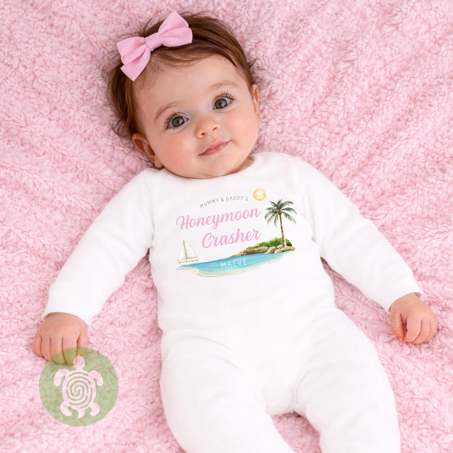 Personalised Mummy & Daddy's Honeymoon Crasher T-shirt, Babygrow, Sweatshirt, First Time Flyer, Summer Holiday Outfit, Gatecrasher, Kids Top