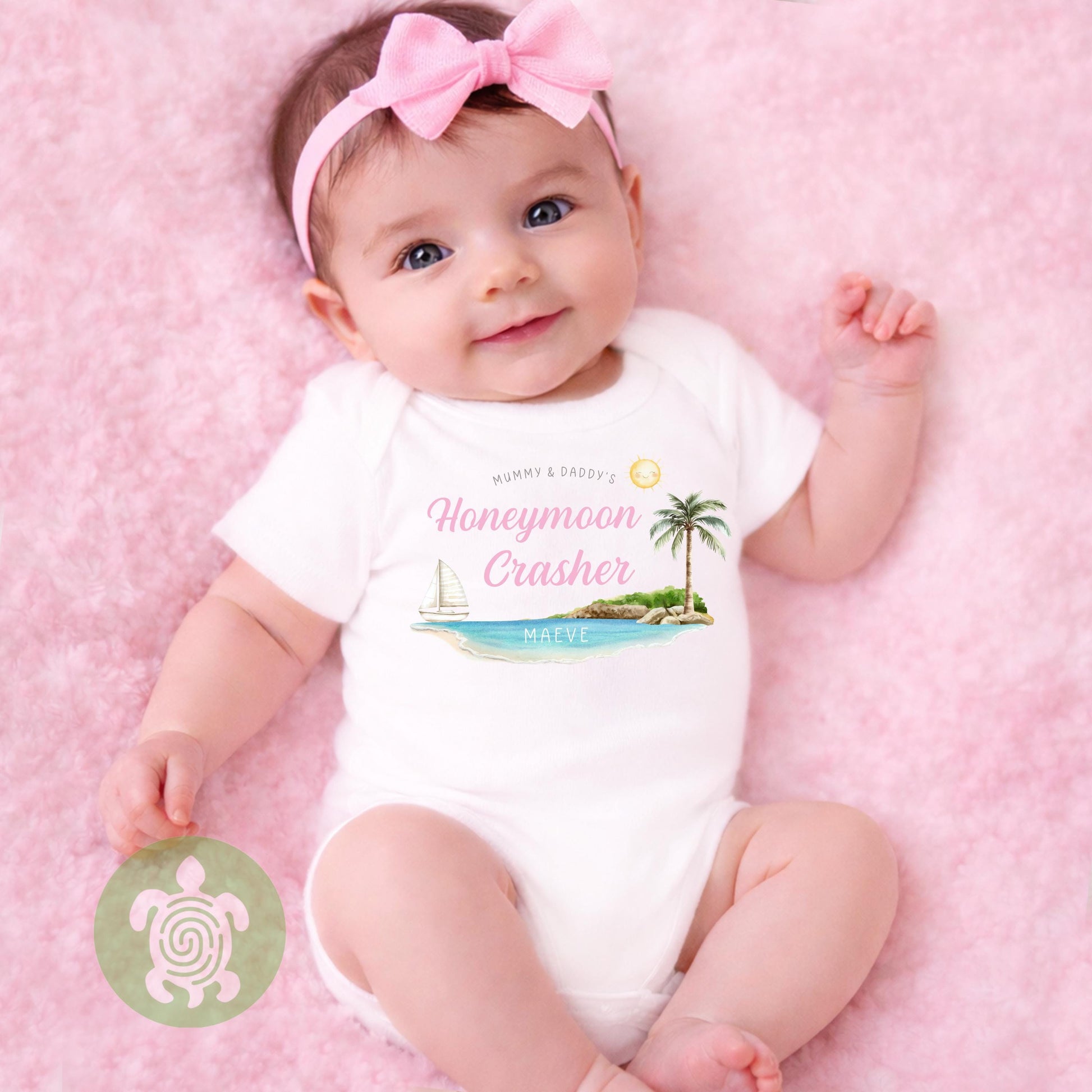 Personalised Mummy & Daddy's Honeymoon Crasher T-shirt, Babygrow, Sweatshirt, First Time Flyer, Summer Holiday Outfit, Gatecrasher, Kids Top