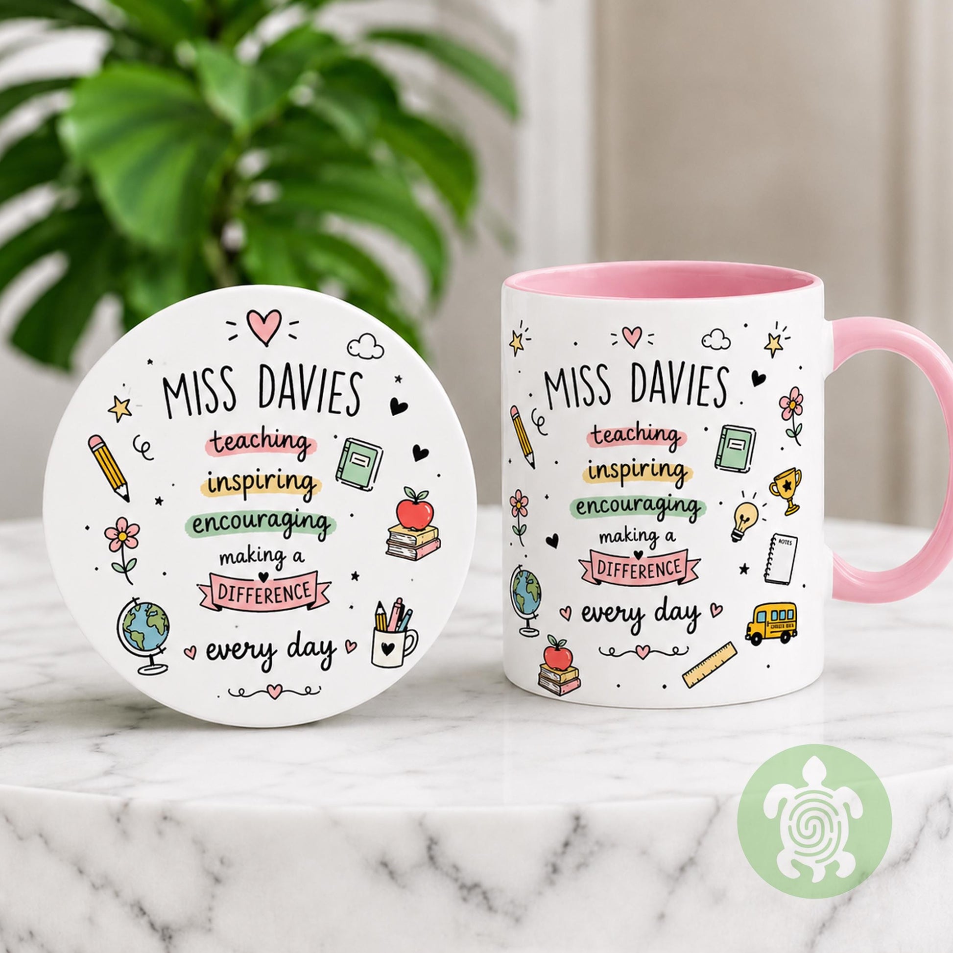 Personalised Bright Teachers Mug, Thank You Gift, Teacher Mug With Name, Teacher Appreciation, Gift End of Term, Gift Class Gift,