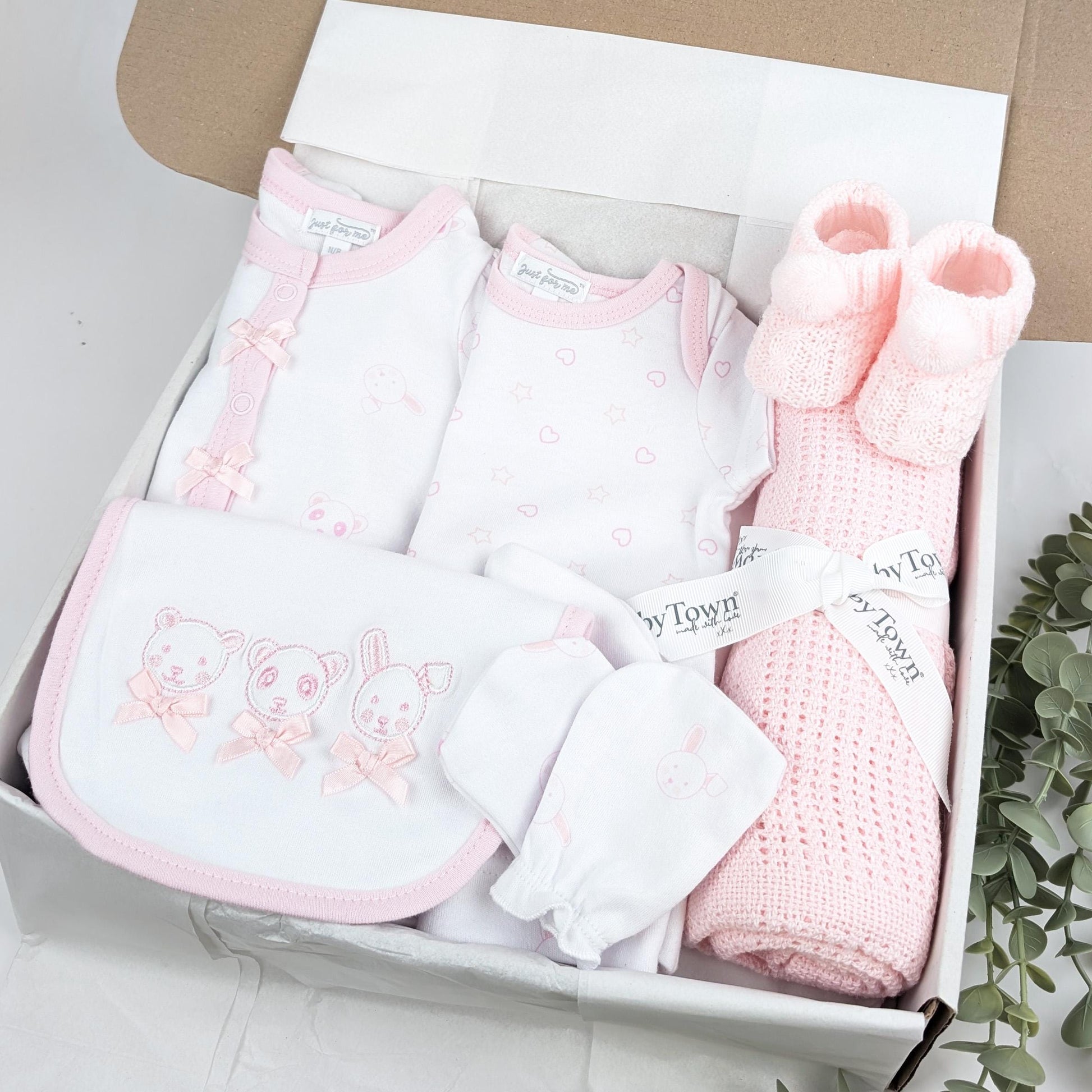 Baby Girl Pink Gift Set | Baby Hamper | Baby Girl Hamper | Baby Shower | Baby Sleepsuit | Baby Gift | Newborn Gift | Newborn Baby Set