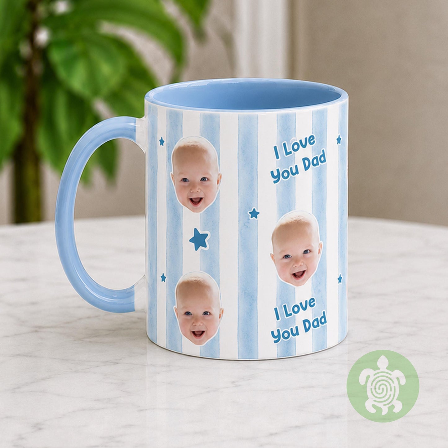 Personalised Baby Face Mug, Daddy Mummy Mug, Photo Mug, Birthday Mugs, Gift for New Dad, Grandad Gift With Kids Photo, Best Uncle Auntie