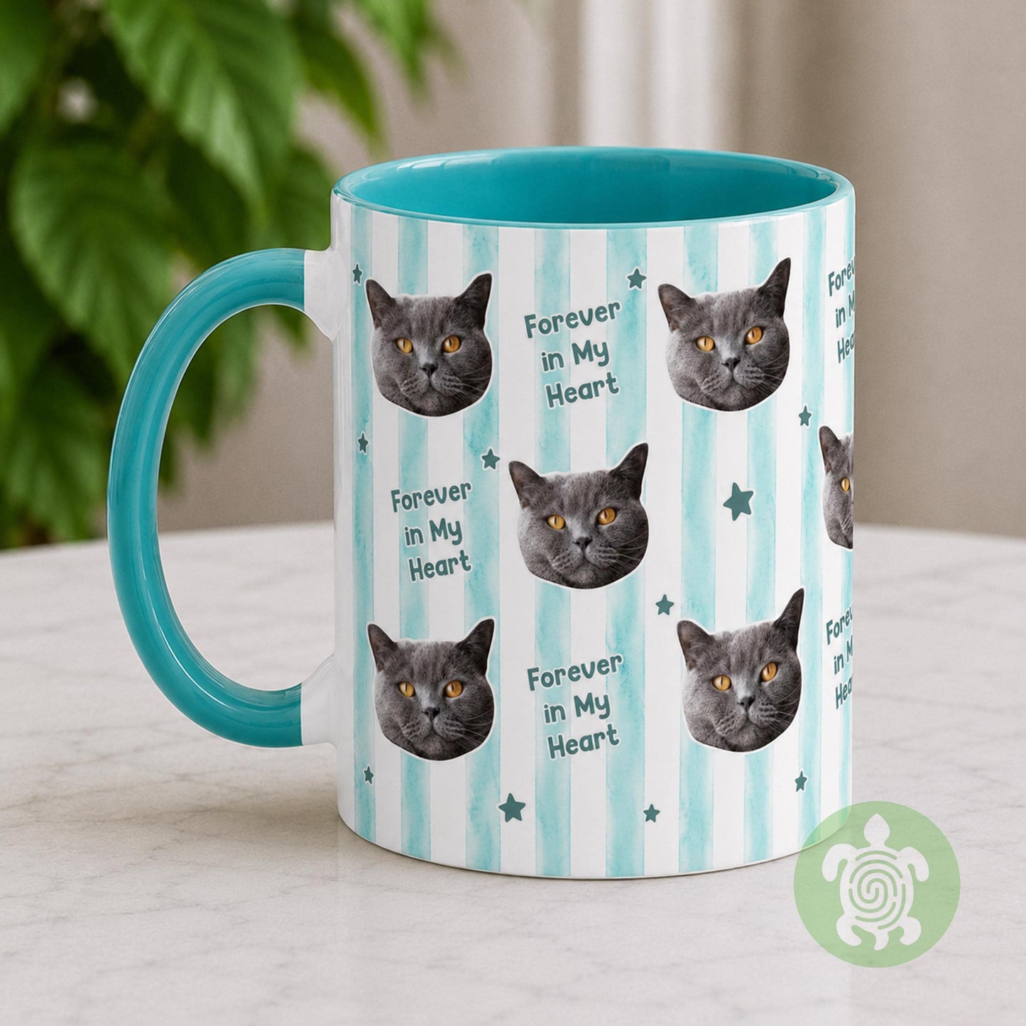 Personalised Cat Face Mug, Pet Mug, Parents Coffee, Birthday Mugs, Gift for Dad, Gift for Mum with Photo, Memorial Gift, Christmas Gift