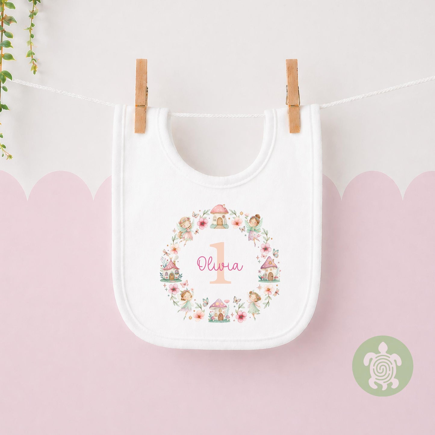 Personalised Fairy Birthday T-shirt | Custom Fairy Name Sweatshirt | Personalised Baby Vest, Sleepsuit & Bib | Floral Number Girls Gift