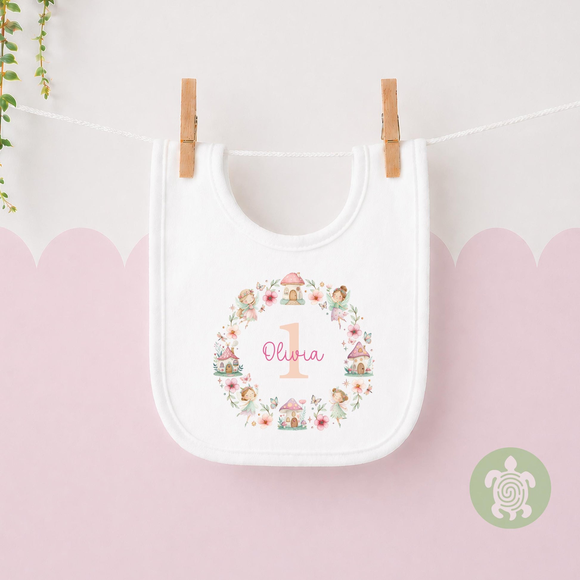 Personalised Fairy Birthday T-shirt | Custom Fairy Name Sweatshirt | Personalised Baby Vest, Sleepsuit & Bib | Floral Number Girls Gift