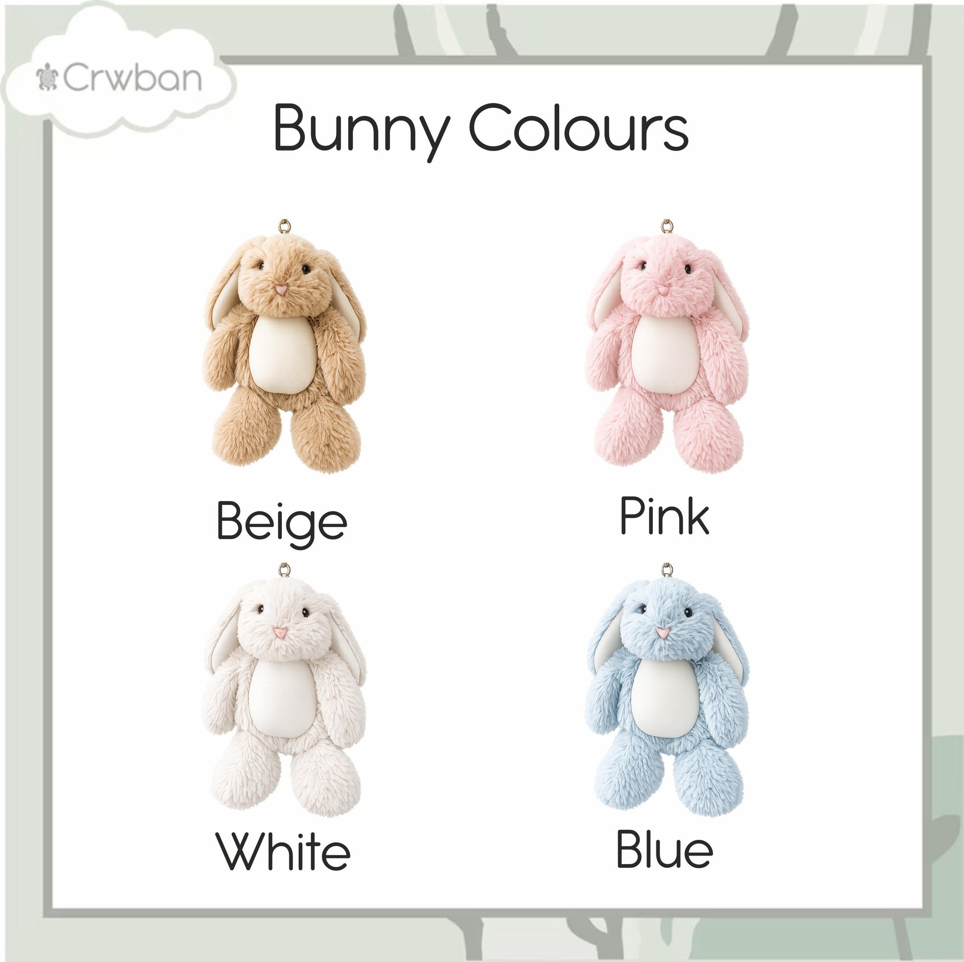 Personalised Bunny Keyring | Custom Plush Rabbit Bag Charm | Personalised Backpack Accessory | Nursery School Bag Charm | Baby Shower Gift