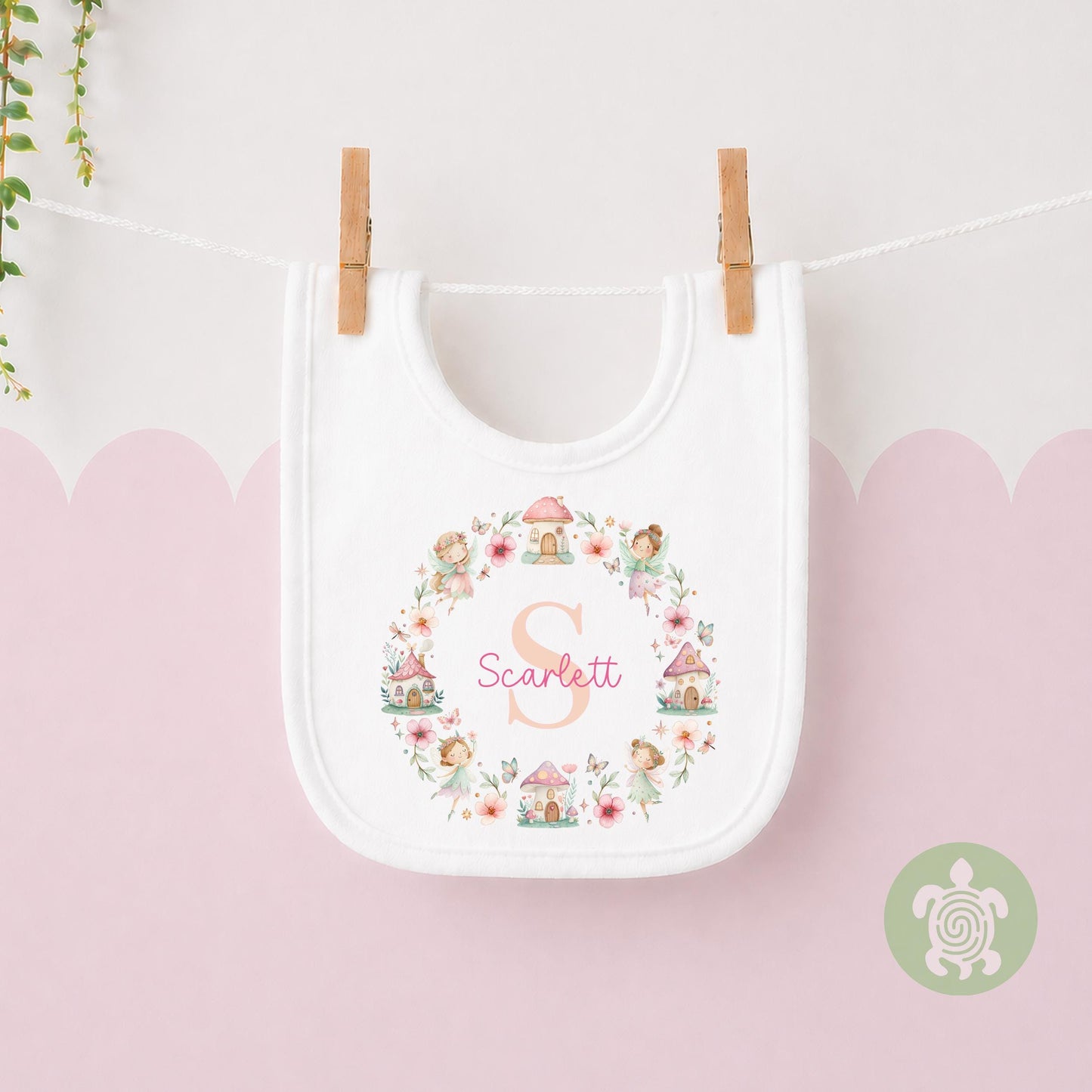 Personalised Fairy T-shirt | Custom Fairy Name Sweatshirt | Personalised Baby Vest, Sleepsuit & Bib | Floral Initial Girls Gift