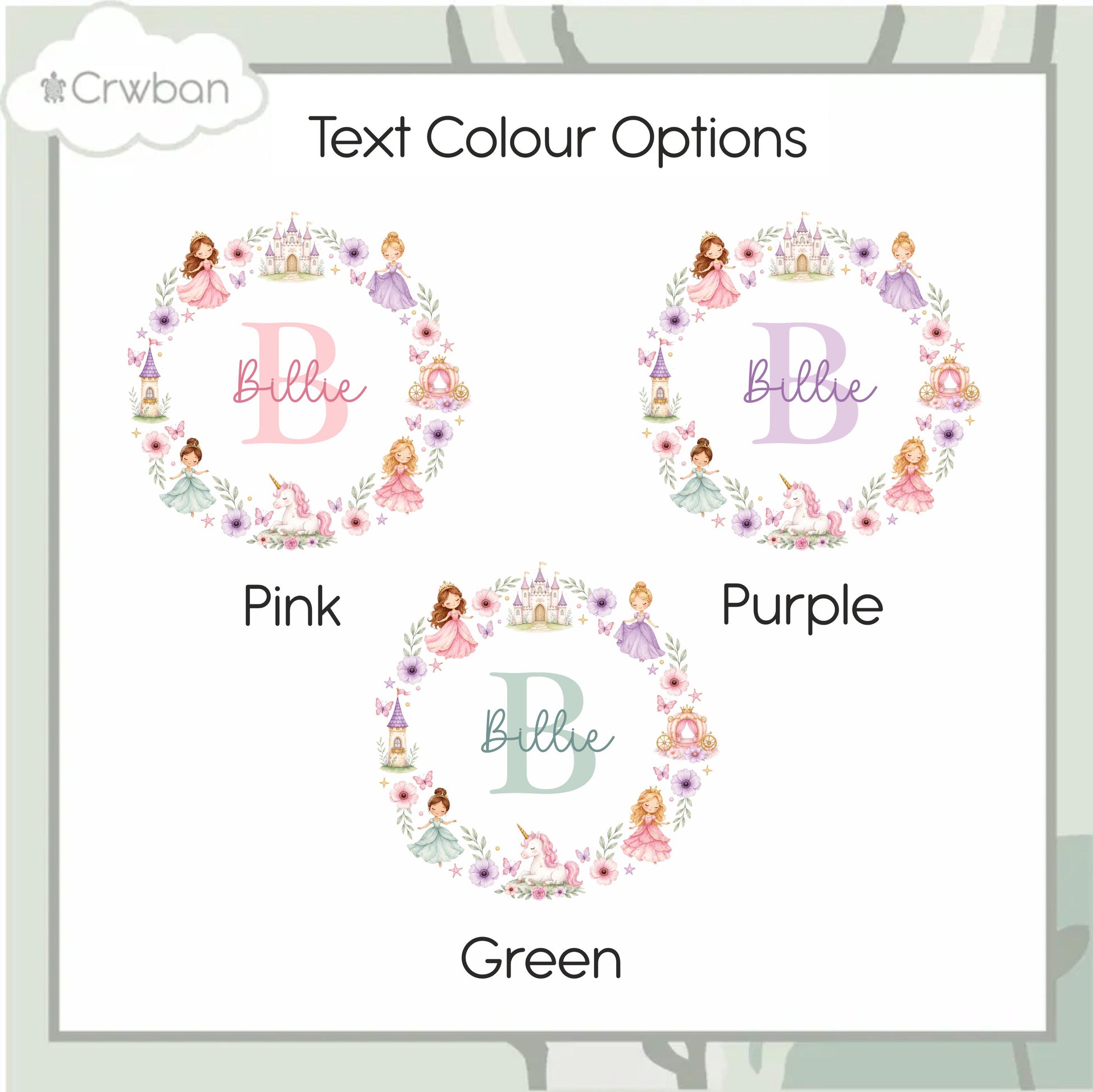 Personalised Princess T-shirt | Custom Princess Name Sweatshirt | Personalised Baby Vest, Sleepsuit & Bib | Floral Initial Girls Gift