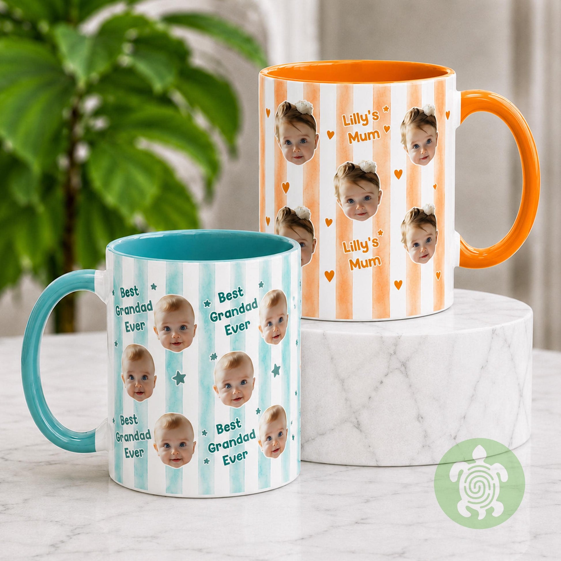 Personalised Baby Face Mug, Daddy Mummy Mug, Photo Mug, Birthday Mugs, Gift for New Dad, Grandad Gift With Kids Photo, Best Uncle Auntie