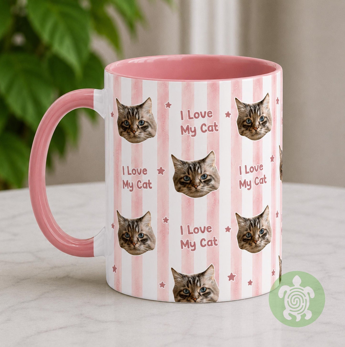 Personalised Cat Face Mug, Pet Mug, Parents Coffee, Birthday Mugs, Gift for Dad, Gift for Mum with Photo, Memorial Gift, Christmas Gift
