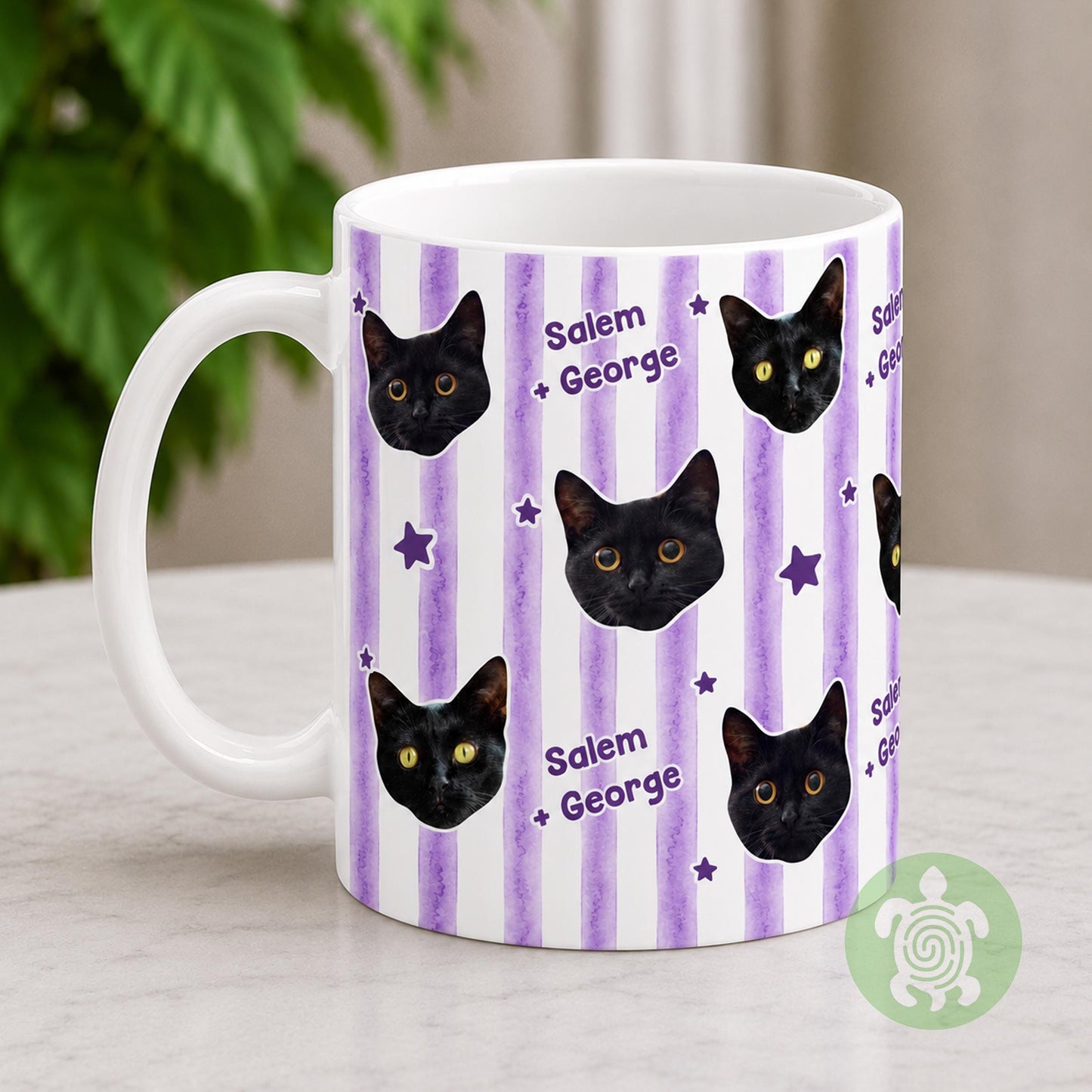 Personalised Cat Face Mug, Pet Mug, Parents Coffee, Birthday Mugs, Gift for Dad, Gift for Mum with Photo, Memorial Gift, Christmas Gift