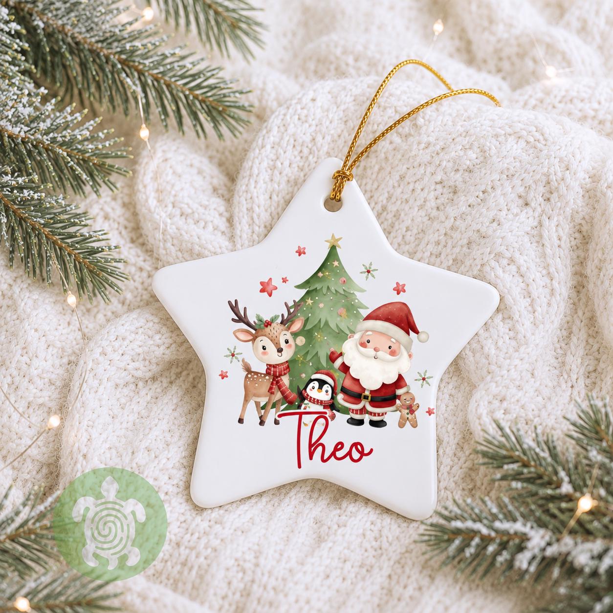 Personalised Children's Christmas Ornament | Ceramic Bauble | Custom Newborn Gift | 1st Xmas Tree Decoration | Keepsake 2025 |