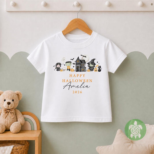 Personalised Halloween Spooky Scene Outfit, Baby Halloween, First Halloween Baby vest, Halloween Outfit, Happy Halloween Sweatshirt T-shirt