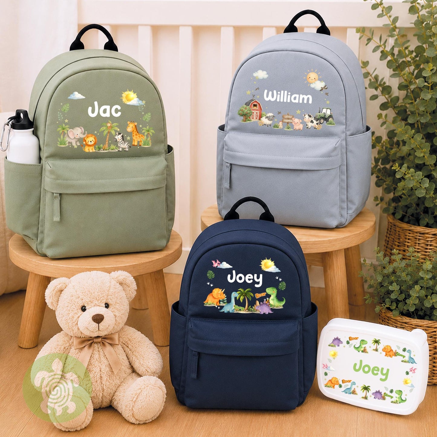 Personalised Boy themed Rucksack, Snack Box & Water Bottle Set, Back to School, Boys Lunch Box, Kids Water Bottles, Children's Bag