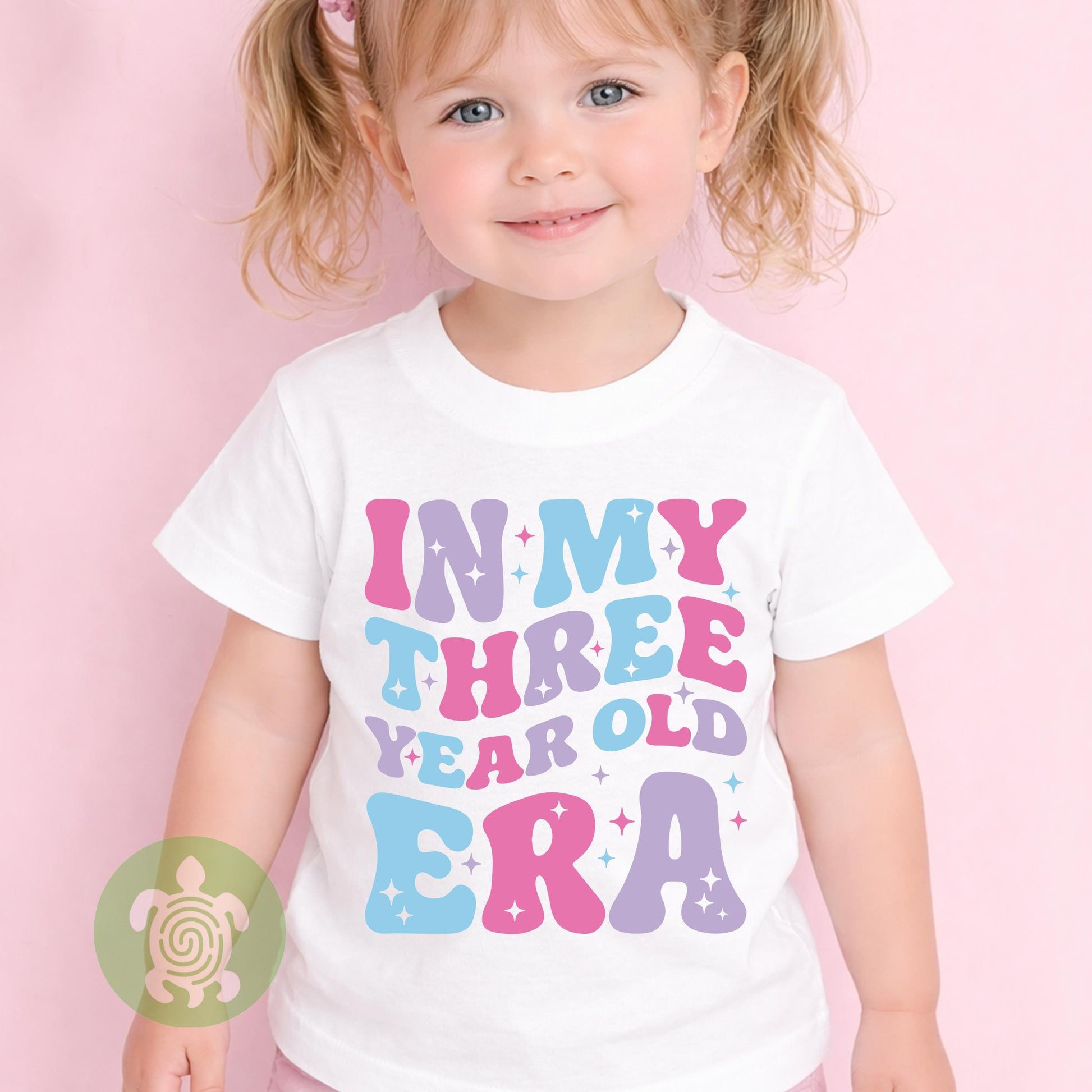 Pink Stars In My Year Old Era Any Age T-shirt, Personalised Birthday Design
