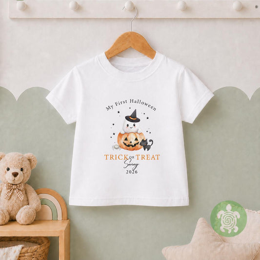 Personalised My 1st Halloween Trick or Treat, Baby Halloween, First Halloween Baby vest, Halloween Outfit, Halloween Costume, Baby outfit