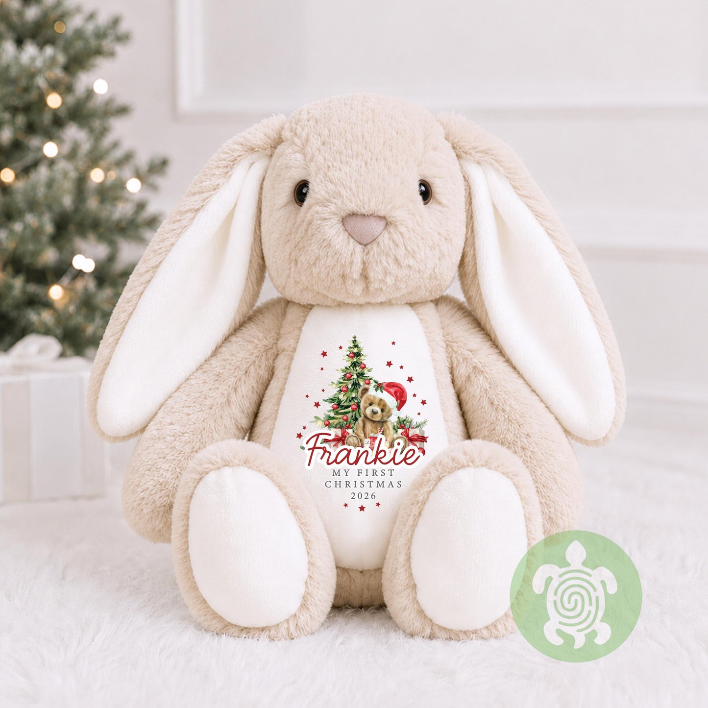 Personalised Red Teddy Christmas Plushie, Christmas Toy, 1st Christmas, Christmas Plush, Christmas Teddy, Christmas Gift, New Baby Gift