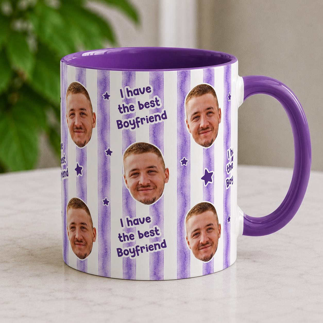 Personalised Novelty Face Mug, Friends Mug, Couple Coffee, Birthday Mugs, Gift for Girlfriend, Gifts with Photo, Christmas Gift